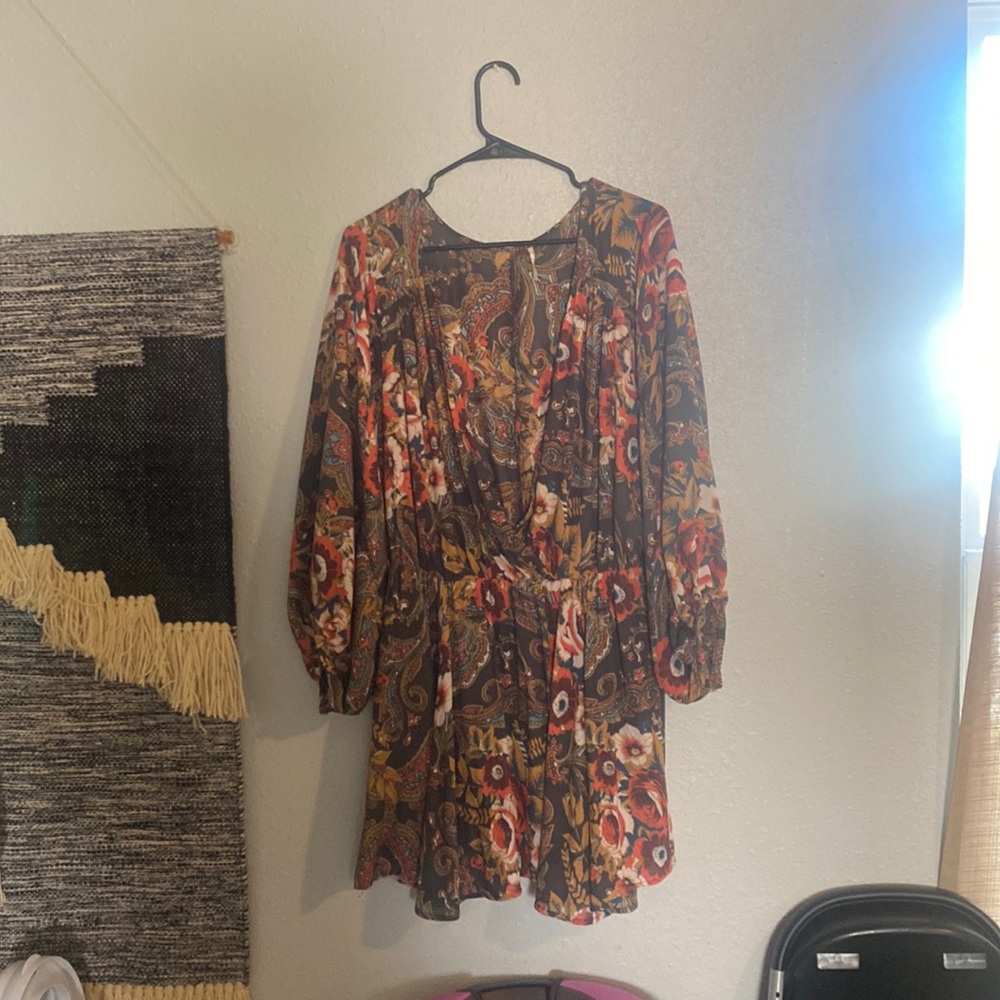 Free people plunging neckline dress